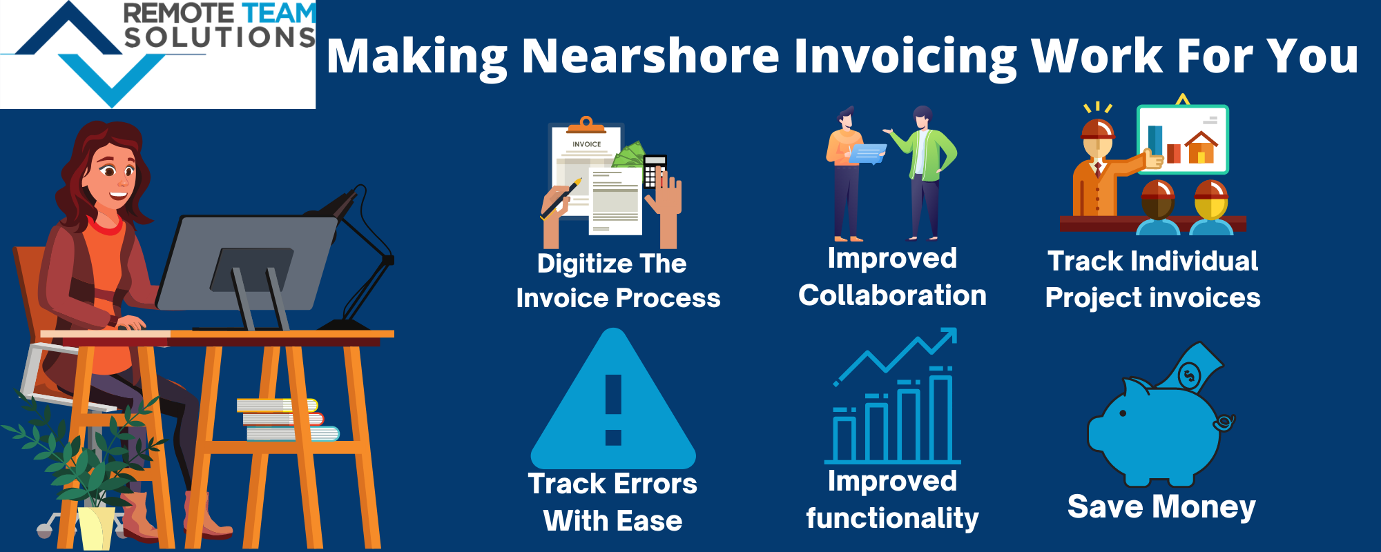 Infographic explaining why nearshore invoicing helps businesses.