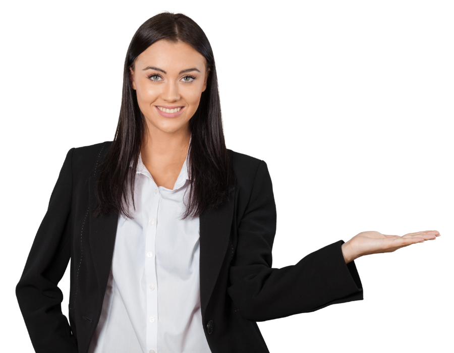 Woman black coat