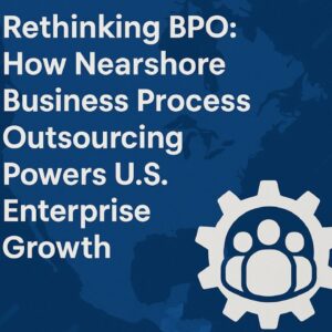 Nearshore BPO illustration showing U.S.-Mexico collaboration, highlighting business growth through outsourcing with Remote Team Solutions.