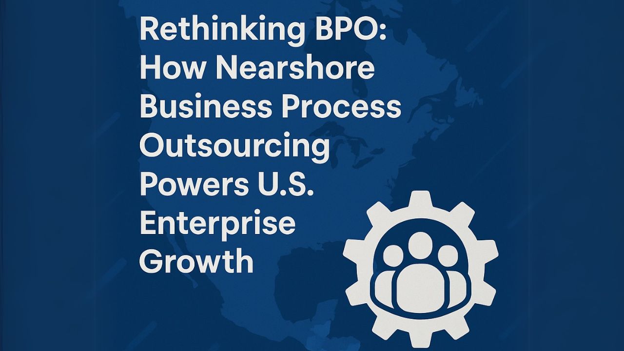 Nearshore BPO illustration showing U.S.-Mexico collaboration, highlighting business growth through outsourcing with Remote Team Solutions.