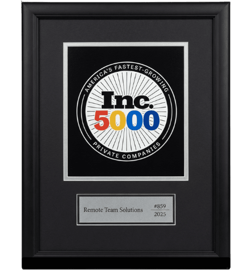 Inc 5000 Americans Fastest-Growing - Remote Team Solutions 859